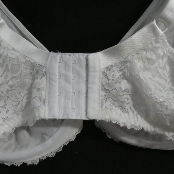 DEESSE LINGERIE | 40 DDD / E | Elegant White Lace Bra | *Padding Not Included - Picture 9 of 16